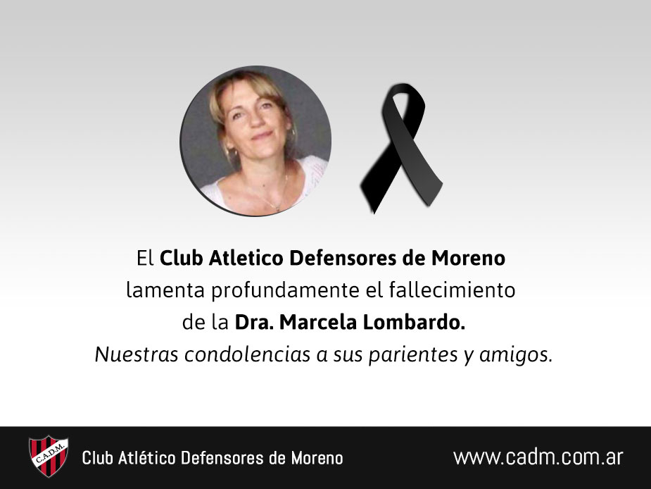 fallecimiento de la Dra. Marcela Lombardo